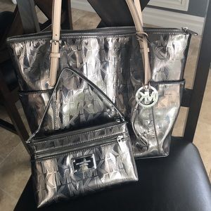 Michael Kors tote and matching mini purse